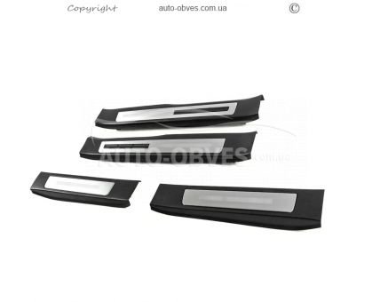 Illuminated door sill plates for Toyota Land Cruiser 300 photo 0