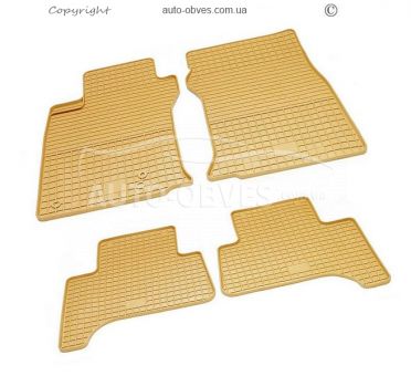 Floor mats for Toyota Prado 120 - type: 4pcs - beige фото 0