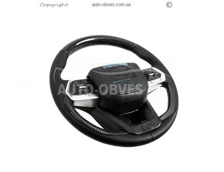 Steering wheel assembly Toyota Land Cruiser 200 - type: LC300 design natural carbon photo 2