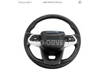 Steering wheel assembly Toyota Land Cruiser 200 - type: LC300 design natural carbon photo 1