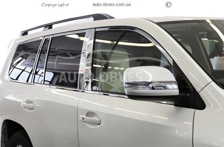 Окантовка вікон + на стійки Lexus LX570 фото 3