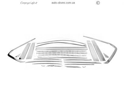Окантовка вікон + на стійки Lexus LX570 фото 0