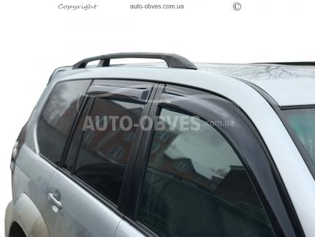 Roof rails Toyota Prado 120 - type: abs fasteners, color: black фото 2