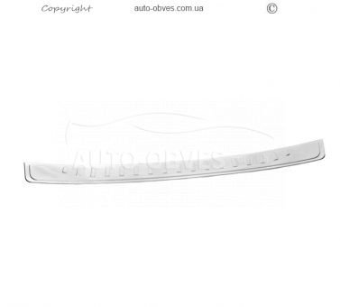 Cover on the rear bumper Toyota Prius 2007-2015 - type: stainless steel фото 1