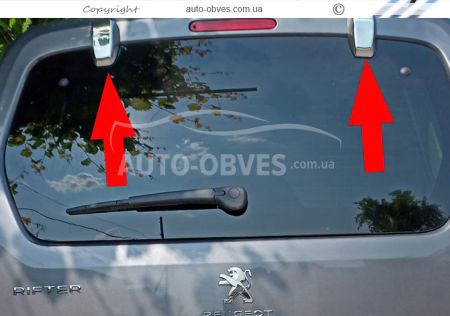 Opel Combo 2019-... rear door hinge overlays - type: stainless steel photo 2