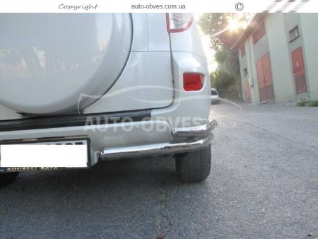 Toyota Rav4 rear bumper protection - type: double corners фото 2