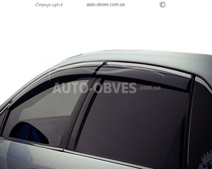 Windshield deflectors Toyota Venza 2013-... - type: with chrome molding фото 0
