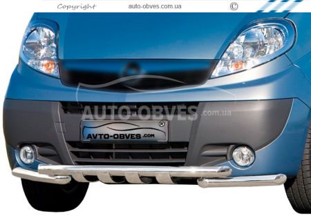Захист бампера Renault Trafic - тип: модельний, з пластинами фото 0
