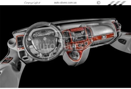 Panel decor Opel Vivaro 2007-2011 with 18 elements - type: stickers фото 4