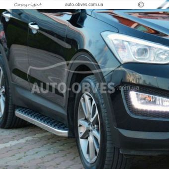 Боковые подножки Hyundai Santa Fe Grand 2014-2016 - style: Voyager фото 2