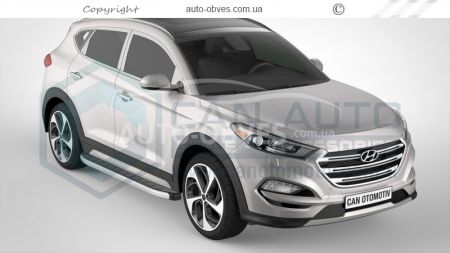Hyundai Tucson 2021-... profile running boards - Style: Range Rover фото 1
