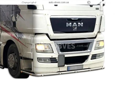 Front bumper protection MAN TGX, TGS - additional service: installation of diodes photo 2