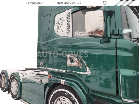 Хром накладки на спалку Scania фото 13