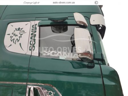 Хром накладки на спалку Scania фото 10