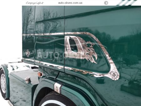 Накладки на двери для Scania - тип: окантовка поверх ручек 10 элементов фото 0