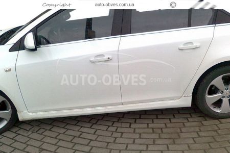 Боковые пороги Chevrolet Cruze 2009-2016 - тип: sd meliset, под покраску фото 2