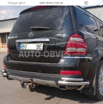 Rear bumper protection Mercedes GL class - type: double corners фото 1