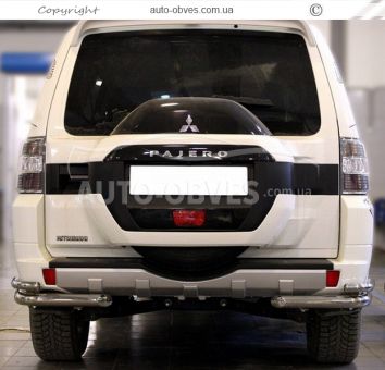 Mitsubishi Pajero Wagon IV rear bumper protection - type: double corners фото 1