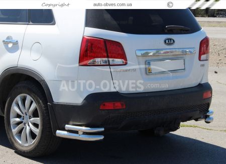 Захист заднього бампера Kia Sorento 2010-2012 - тип: кути подвійні фото 2