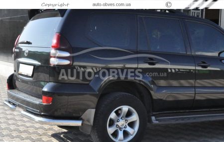 Захист заднього бампера Toyota Prado 120 - тип: кути одинарні фото 2