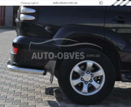 Захист заднього бампера Toyota Prado 120 - тип: кути одинарні фото 1