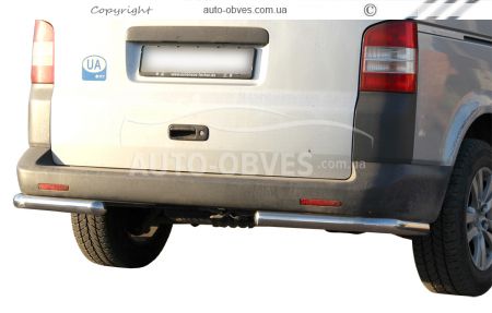 Volkswagen T5 rear bumper protection - type: single corners фото 1