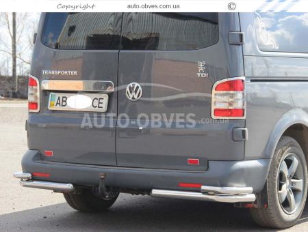 Захист заднього бампера VW T5 - тип: кути подвійні фото 2