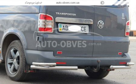 Захист заднього бампера VW T5 - тип: кути подвійні фото 3
