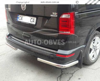 Volkswagen T6 rear bumper protection - type: single corners фото 2