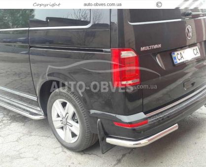 Volkswagen T6 rear bumper protection - type: single corners фото 1