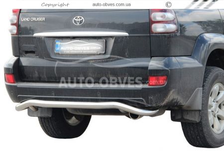 Захист заднього бампера Toyota Prado 120 - тип: П-подібна труба модельна фото 0