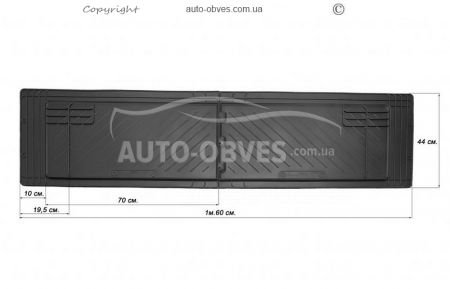 Floor mats Ford Custom 2013-... - type: universal for 2nd or 3rd row, 160x44 cm фото 1