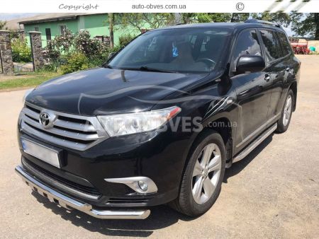 Bumper protection Toyota Highlander - type: model, with plates фото 2
