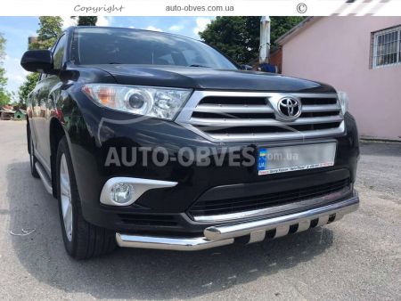 Bumper protection Toyota Highlander - type: model, with plates фото 4