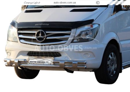Захист бампера Mercedes Sprinter 2013-... - тип: модельний з пластинами фото 1