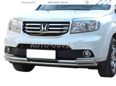 Защита переднего бампера Honda Pilot, под заказ 5-7 дней фото 0