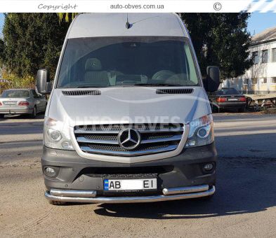 Front bar Mercedes Sprinter 2006-2018 - type: with additional tubes фото 2