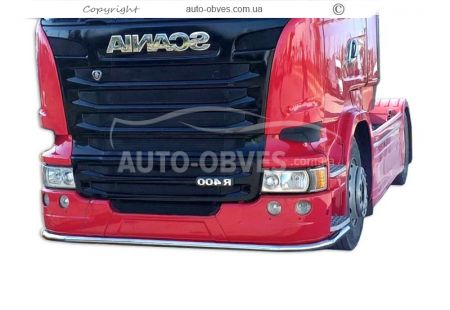 Защита переднего бампера Scania R - доп услуга: установка диодов фото 0