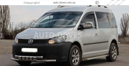 Захист бампера VW Caddy 2010-2015 - тип: модельний з пластинами фото 1