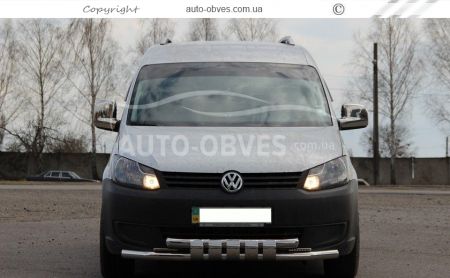 Захист бампера VW Caddy 2010-2015 - тип: модельний з пластинами фото 3