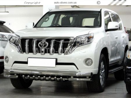 Защита переднего бампера Toyota Prado 150 фото 2