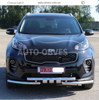 Bumper protection Kia Sportage 2019-2021 - type: model, with plates фото 3