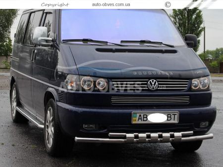 Захист бампера Volkswagen T4 Transporter, Caravelle - тип: модельний з пластинами фото 4