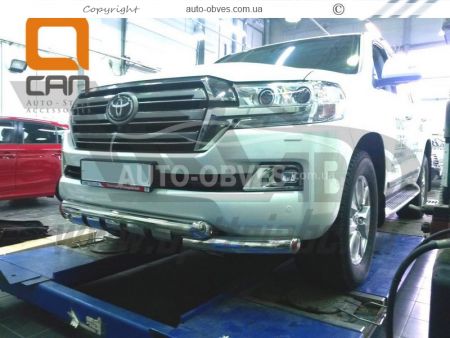 Bumper protection Toyota Land Cruiser 200 2016-2021 - type: model with plates, except Executive фото 2