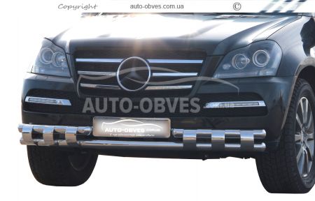 Bumper protection Mercedes GL - type: model with plates фото 0