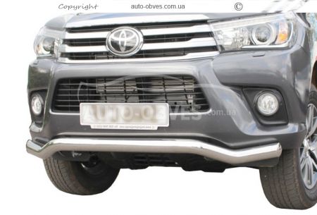 Front bumper guard Toyota Fortuner 2015-... фото 0