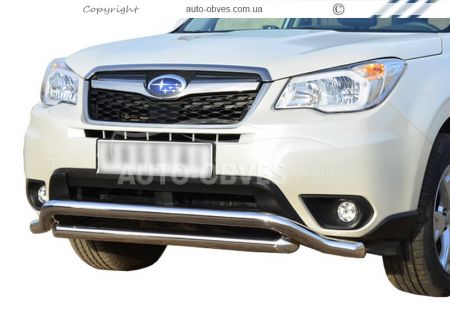 Защита переднего бампера Subaru Forester 2012-2017, ожидается фото 0