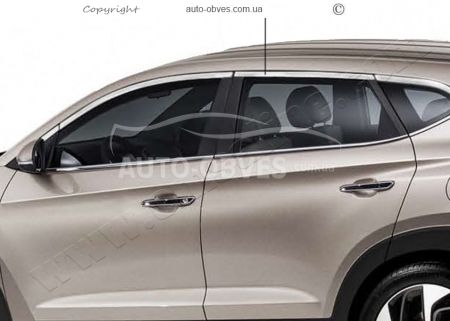 Верхня окантовка вікон Hyundai Tucson 2015-2019 - тип: з 10 елементів фото 3