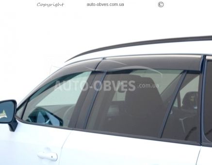 Windshield deflectors Toyota Rav4 2019-… - type: with chrome molding фото 0
