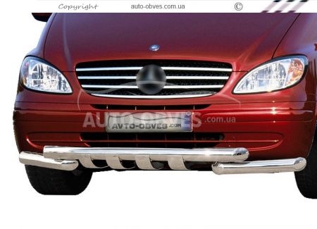 Защита бампера Mercedes Vito II, Viano I - тип: модельная, с пластинами фото 0